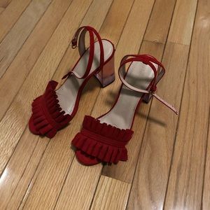 Urban Outfitters Ruffled Heels in US 6